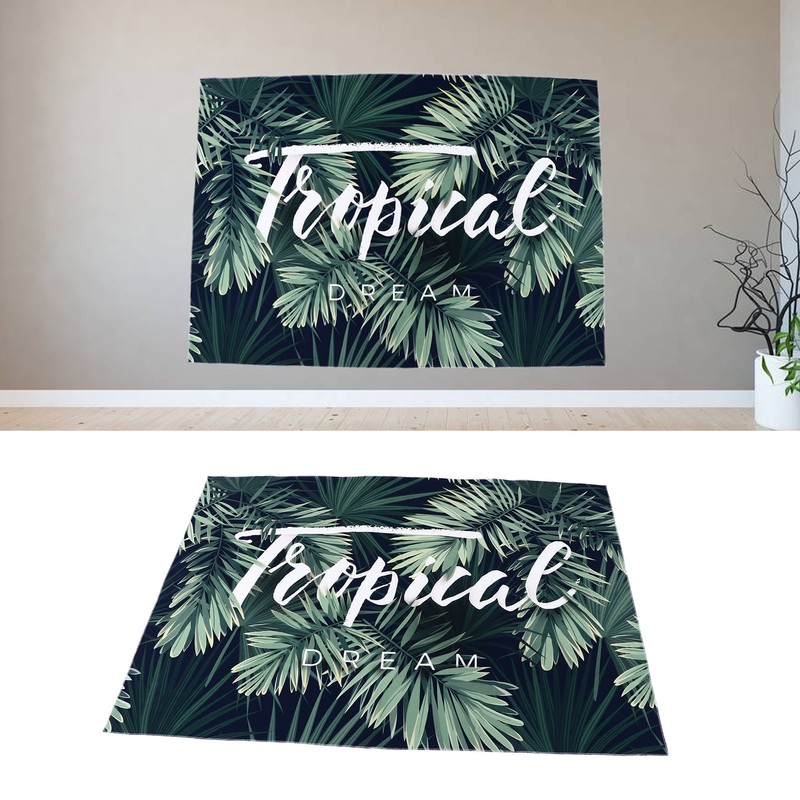 Tapestry Beautiful Green Plants Background Wall Decoration Tapestry for Living
