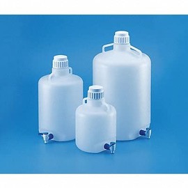 Carboy, Stopcock, 5.28 gal, LDPE