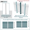 ECOOPTS 36" H x 84" W Vinyl Picket Fence Panels