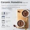 Nuwave Ceramic Ramekins 8 oz, Set of 6, Elegant Classic