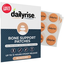 Bone Support Patches with Calcium, Magnesium & Zinc | 60 Daily Patches for Strength & Mineral Balance | by Dailyrise (1x Pack)