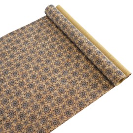 Misscrafts Cork Textured Faux Leather Sheets PU Fabric by The Yard 12.5 x 59 Inches Embellished Craft Fabric for Ornament Sewing DIY Crafts (Style-3)