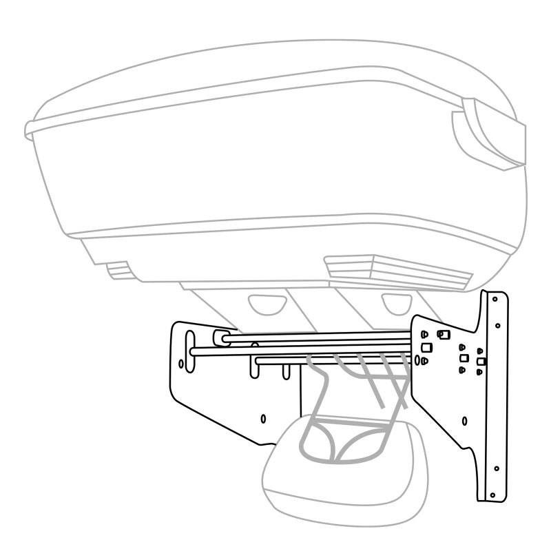 CB Tour Trunk Pack Pak Backrest Wall Mount Storage Rack