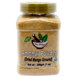 Desi Kitchen Spices All Natural | Salt Free | Vegan | NON GMO | Amchur (Dried Mango) Ground 7oz (200g)