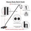 Deck Hook Railing Mount - Heavy Duty Metal Shepherds Hook