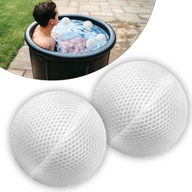2 Pcs Cold Plunge Filter Scum Absorber, Ice Bath & Cold Plunge Accessories, Reusable Ice Bath Tub Filter Oil Scum Balls Floating to Keep Water Clear, Cold Plunge Water Filter, Ice Bath Water Cleaner