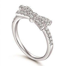 Jeulia Women's Ring, Bowknot, Beautiful Finger Ring, Diamond, Women's Ring, Sparkle, Cute, Ring, Jewelry, Jeulia stone