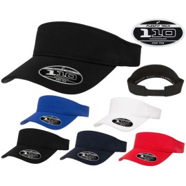 FLEXFIT Tech 110 Adjustable Fit VISOR Hat Cap Golf Tennis New! - Royal Blue