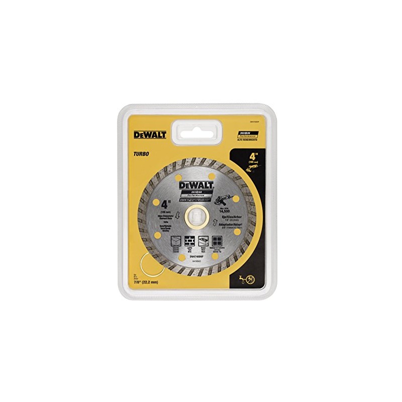 DEWALT Disco Diamantado Turbo 4x4 x 7/8 - 5/8 Pulgadas