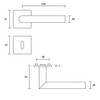 ck-türbeschläge New Orleans Q Handle Set 3 mm Magnetic Flat