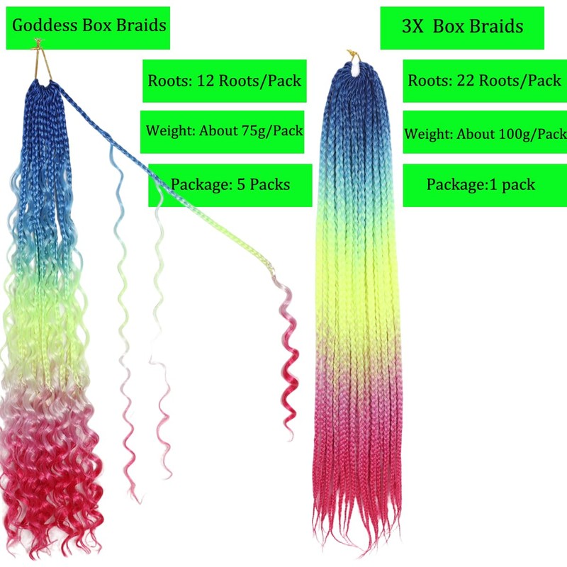 Bohemian Crochet Braid Hair Extension With Curly Ends Goddess Box