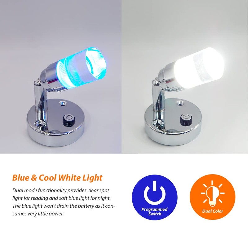 Dream Lighting 12v LED Reading Light Caravan Boat Campervan Motorhome