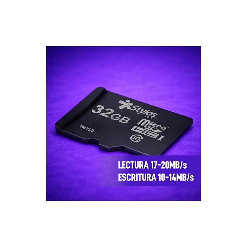 Memoria Micro SD 32GB Clase 10 Sin Adaptador Negro Stylostech