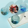 Crystal Ball Décor, Hand Blown Glass Figurines Ball Ocean Waves,