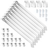 12 Inch Wire Shelf Brackets Set, 8 Pack Metal White