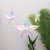 BESPORTBLE Iridescent Star Hanging Ornaments: 3Pcs Christmas Iridescent Star Shiny