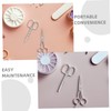 FOMIYES 2pcs Stainless Steel Rounded Nose Hair Scissors Precision -