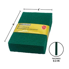 1 Stop & GO EzClean Heavy Duty Scouring Pads, Household Scrubber for Cleaning Kitchen Surfaces, Sinks, Dishes, pots, Pans, and More Like Outdoor Grills or Tool 48-Pack, 8 x 6 inch