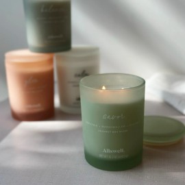 Allswell Savor (Pistachio + Marshmallow + Sea Salt) Scented 2-Wick 15oz Spa Jar