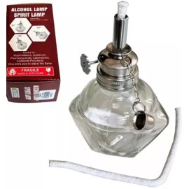 FindingKing Faceted Alcohol Lamp w/ 2 Adjustable Wicks