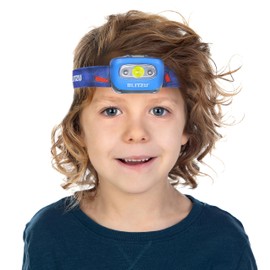 BLITZU Headlamps for Adults, Camping Accessories Clearance, Camping Gear Equipment, Head Lamp to Wear, Head Flashlight, Camping Essentials for Camper, Kids, Family, Adults, Headband Light, Blue