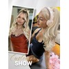 WIGER Ombre Blonde Ponytail Extension 26 Inch Drawstring Ponytail Extension