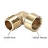 sourcing map Brass Pipe Fitting 90 Degree Elbow 3/8 (BSP)