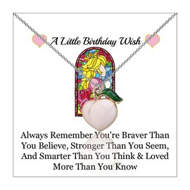 WUSUANED Peach Inspired Necklace Princess Birthday Gift Peach Birthday Wish Necklace Peach Party Gift (Princess Peach Necklace)