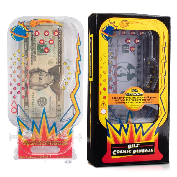 BILZ Money Puzzle - Cosmic Pinball for Cash, Gift Cards and Tickets, Fun Reusable Game - Perfect Holder for Presents and Birthday Gifts!