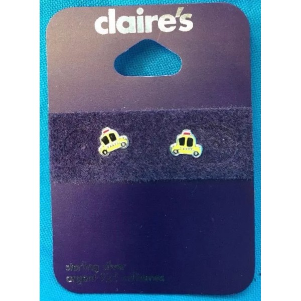 Claire’s One Cute Pair Of Claire's Sterling Silver Yellow Taxi