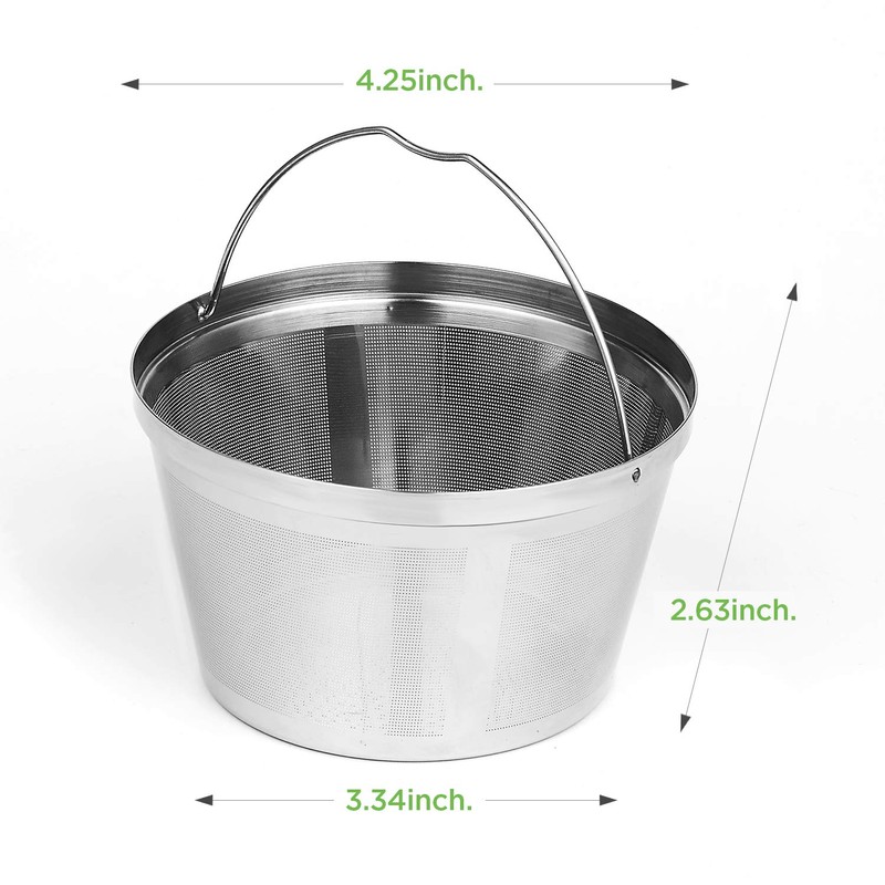 Reusable Coffee Filters 8-12 Cup Permanent Coffee Filters Basket Washable