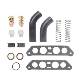 Carbpro 18-3673 Thermostat Kit with Hoses for Johnson Evinrude V4 Crossflow 85 88 90 100 110 112 115 140 HP, V4 Crossflow Jet-434841, 18-3543, 18-3673, 13270, 340975, 340976