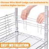 MorningRo 4 Pcs Chrome Wire Shelf Ledge 18" L x