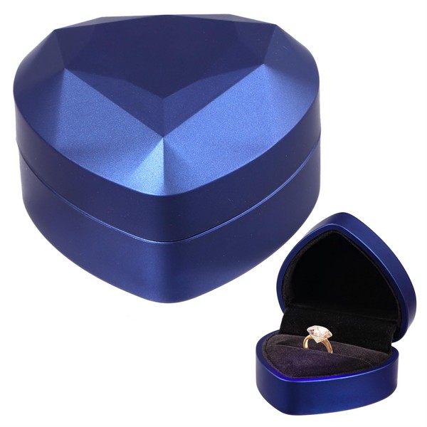 YJWZWE Engagement Ring Box Jewellry Display Gift Boxes Heart Shaped