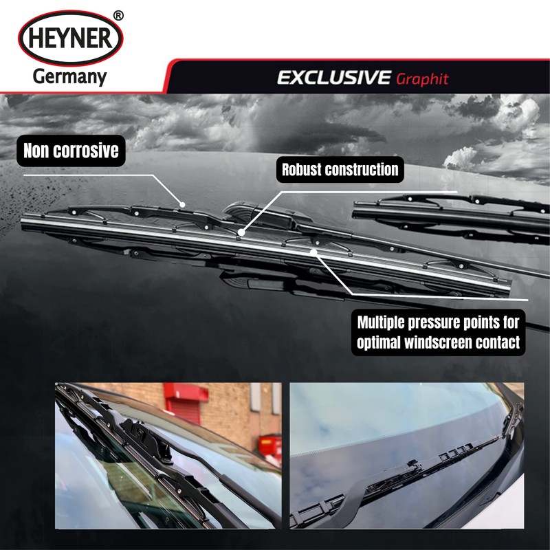 Heyner Exclusive Wiper Blades For Honda Civic 2014-onwards Spoiler Windscreen
