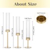 Hewory Gold Hurricane Candle Holders: Brass Candlestick Holders Set of