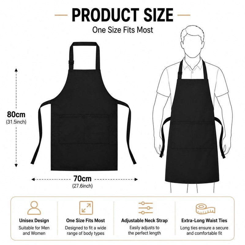 Mulbijeo Grembiule Cucina Uomo, Impermeabile E Antimacchia, Grembiule Cucina, Con