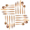 MegaChef La Vague 20 Piece Flatware Utensil Set, Stainless Steel
