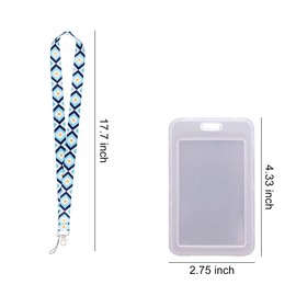 5 Pack Lanyard Badge Holder with ID Badges Holder for Ship Card Keys lanyards with Retractable Badge Reel Clip for ID Holder Breakaway Office Neck lanyards with Reel Holder (B)