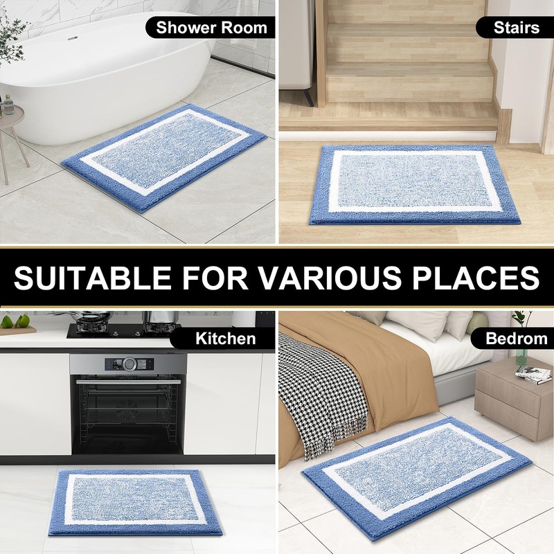 YUTA Bathroom Rugs, Extra Soft and Absorbent Microfiber Bath Mat,
