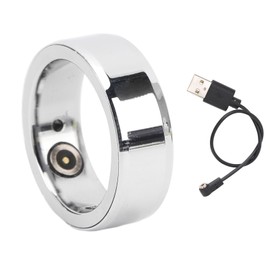 Smart Health Ring Bluetooth Pressure Sleep Monitoring Body Temperature Detection Health Fitness Tracker IPX8 Waterproof Rechargeable Size 20