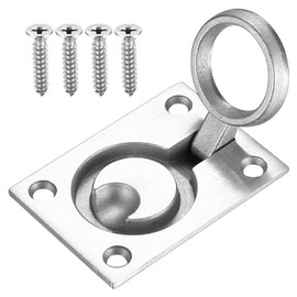 ANBEEISS Flush Ring Pull Handles, Stainless Steel Recessed Flush Ring Plull Handle, Hidden Flush Lift Pull Handle, Pocket Sliding Door Handle for Kitchen Cupboard Hatch Locker Boat Hatch Latch Handle