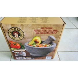 Casa Maria Mortar and pestle stone NIB for grinding spices Glaucomole chutney