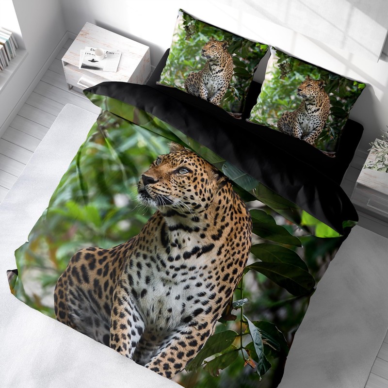 FEBE 3D Cheetah Bed Linen Duvet Cover Set 135 x