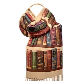 Universal Zone Bookshelf Scarf. Literary Shawl with the famous books' titles, Bookish Gift, Literary Gift, Book Lover Scarf, Librarian gift.
