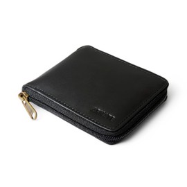 Mens Zip Around Genuine Leather Wallet RFID Blocking Holds 8 Cards 2 ID Cards 1 Zipped Coins Pouch 2 Bills Compartments (Nappa Black)