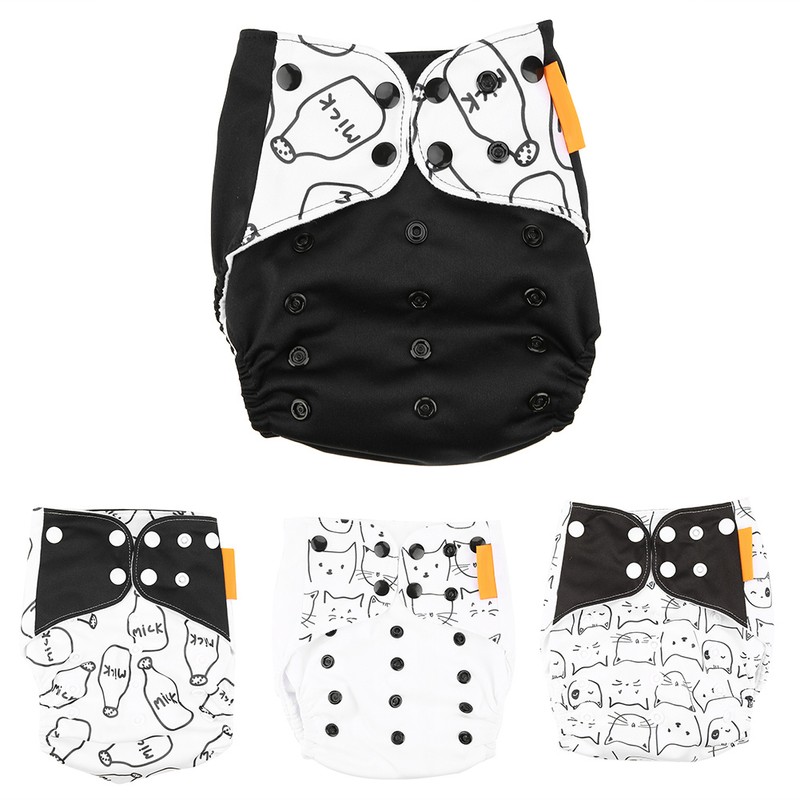 4pcs/set Baby Cloth Diaper Cover Washable Reusable Newborn Nappy Cover