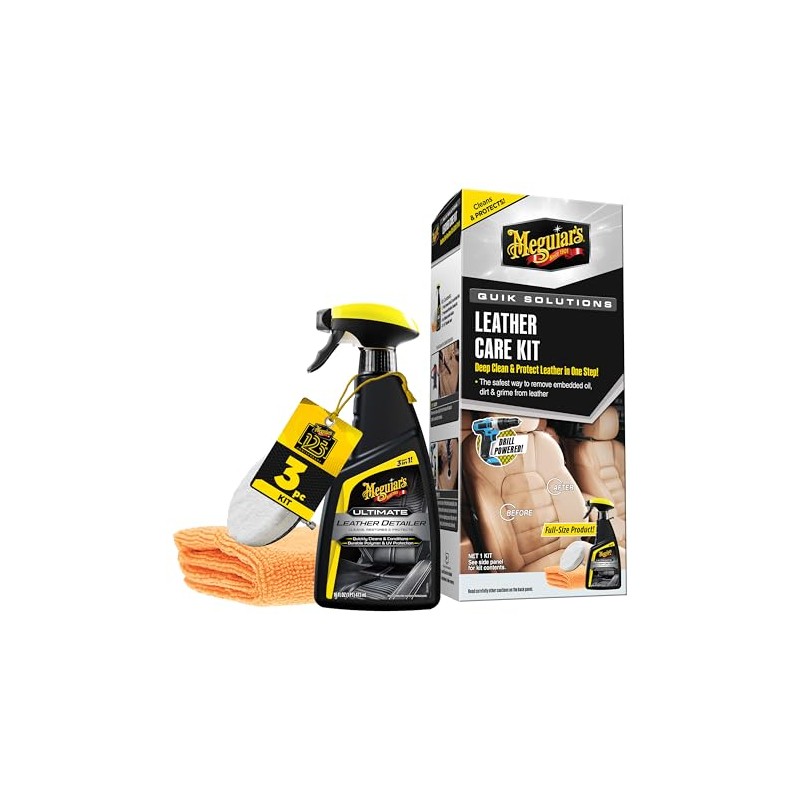 Meguiar's, Quik Solutions, Kit de Cuidado de Piel, G55266, 3pzs
