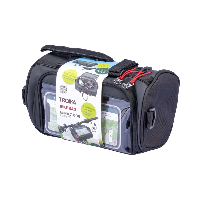 TROIKA Unisex Adult Bike Bag Bicycle Bag, Black, 24 cm