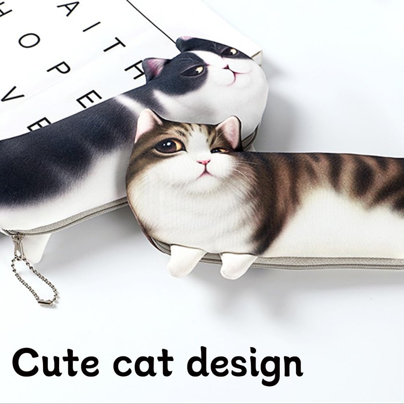 ORGYAML Cat Shaped Pencil Case Cat Shaped Pencil Case Cat